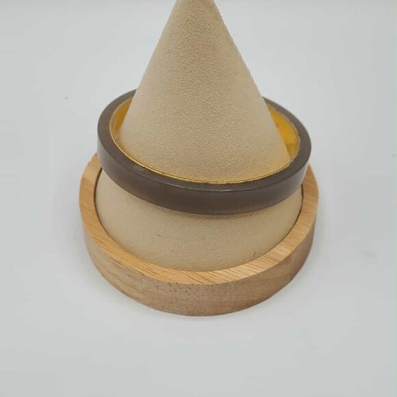 J Crew Taupe Resin Gold Tone Bangle Bracelet - Picture 4 of 8